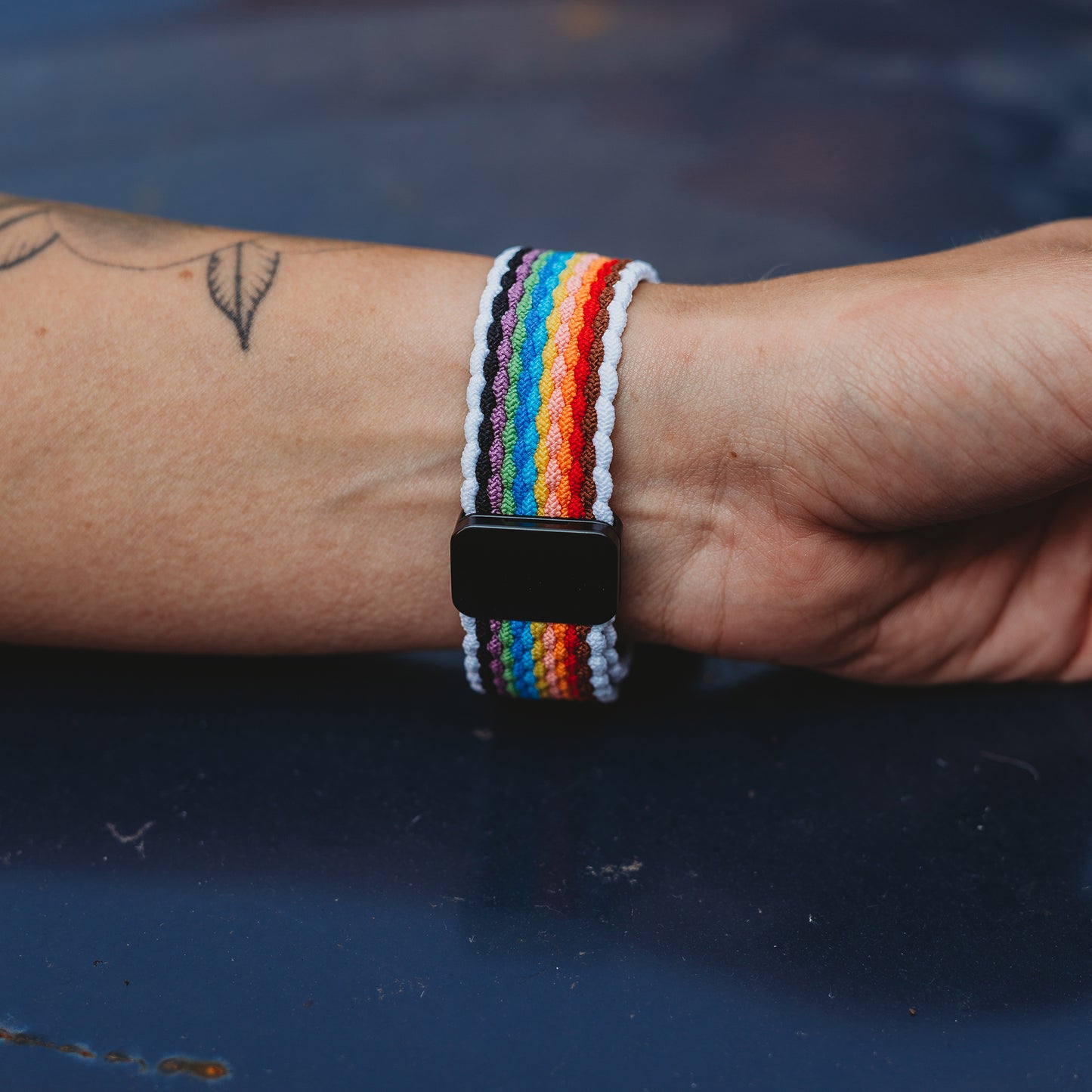 arktisband Geflochtenes Apple Watch Armband "Casual" Rainbow Edition