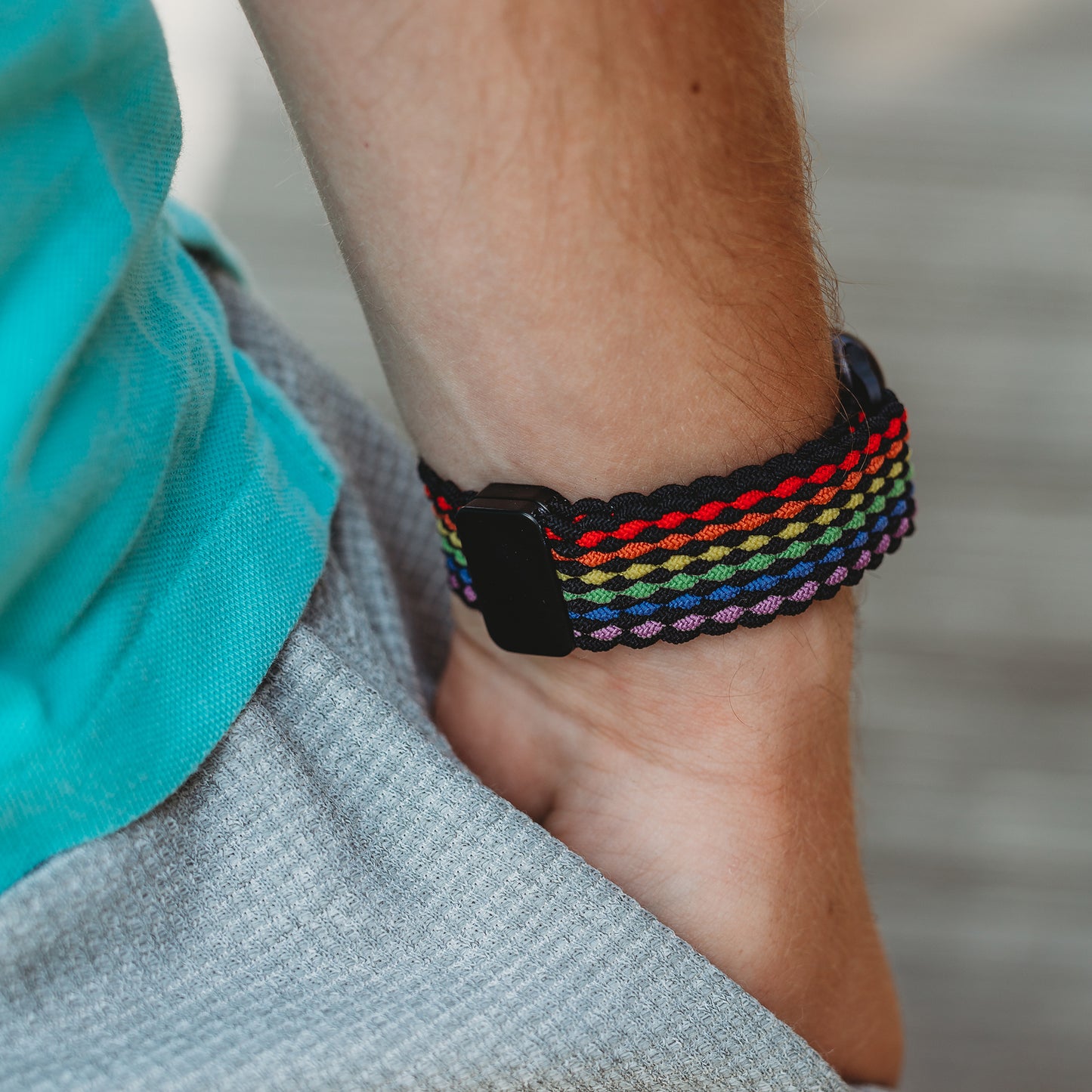 arktisband Geflochtenes Apple Watch Armband "Casual" Rainbow Edition