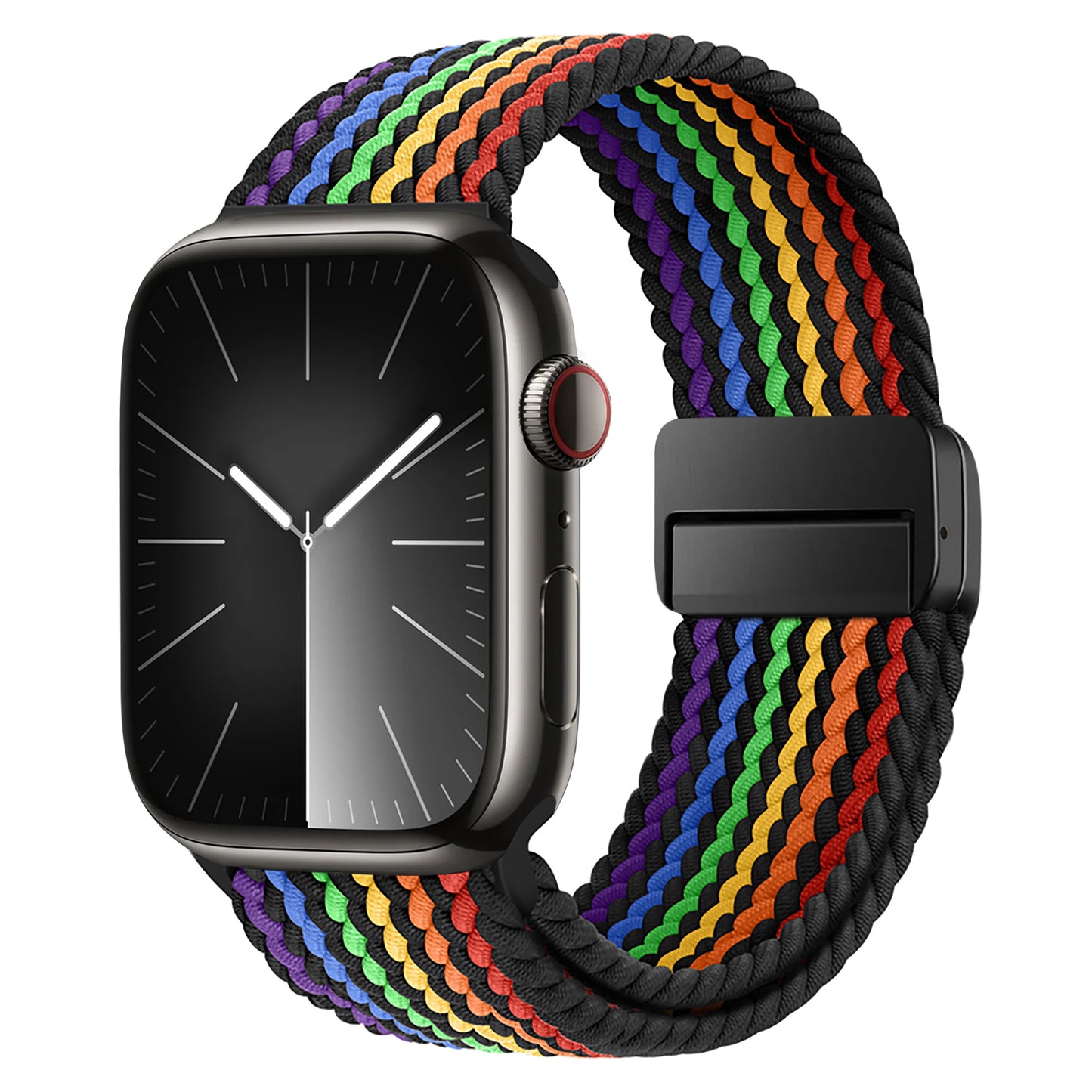 arktisband Geflochtenes Apple Watch Armband "Casual" Rainbow Edition