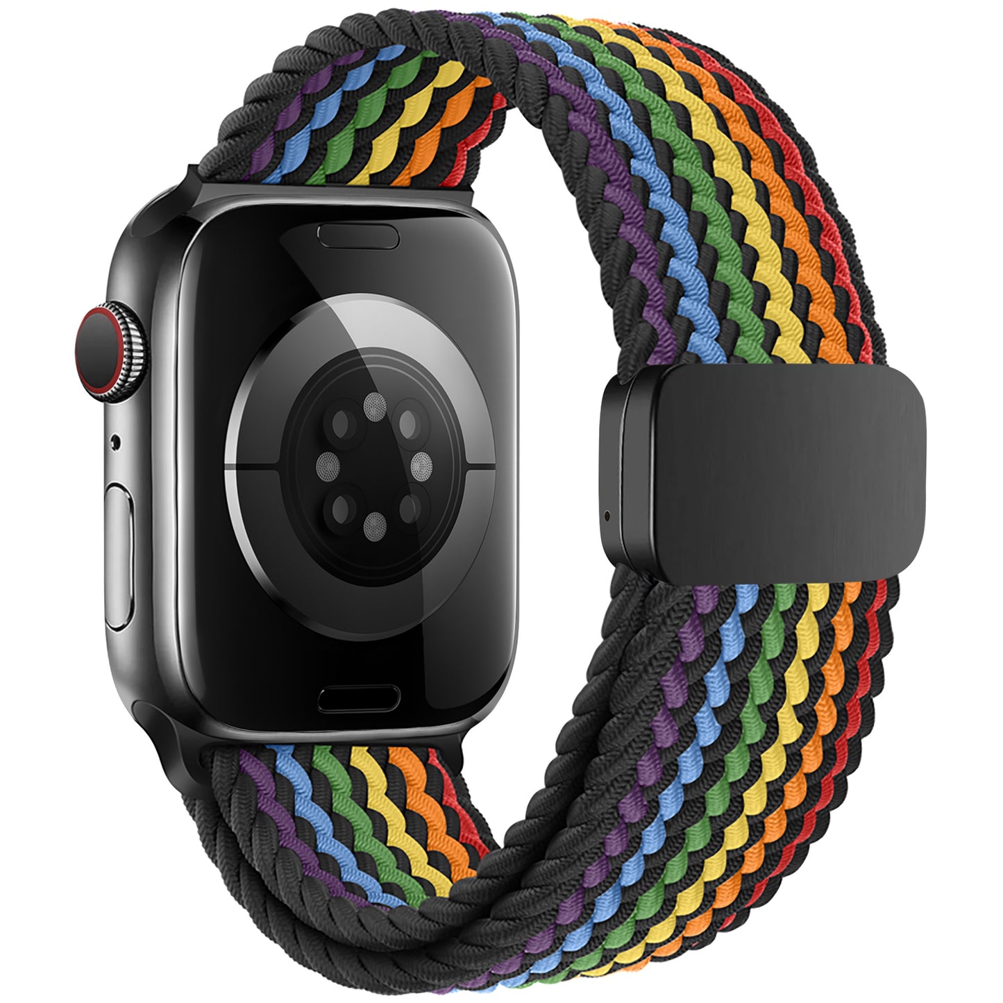 arktisband Geflochtenes Apple Watch Armband "Casual" Rainbow Edition