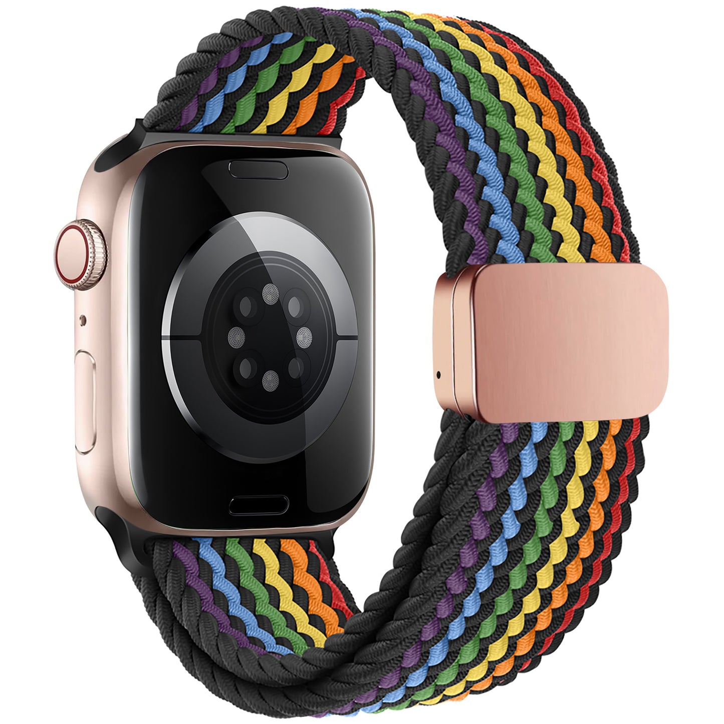 arktisband Geflochtenes Apple Watch Armband "Casual" Rainbow Edition