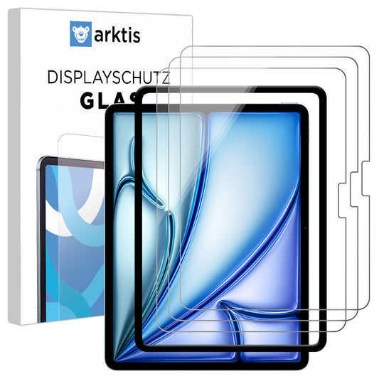 arktis iPad Air 13" (2024/2025) Displayschutz GLAS - 3er Set