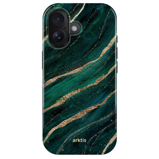 arktis iPhone 16 Plus Fashion Case - Green Marble