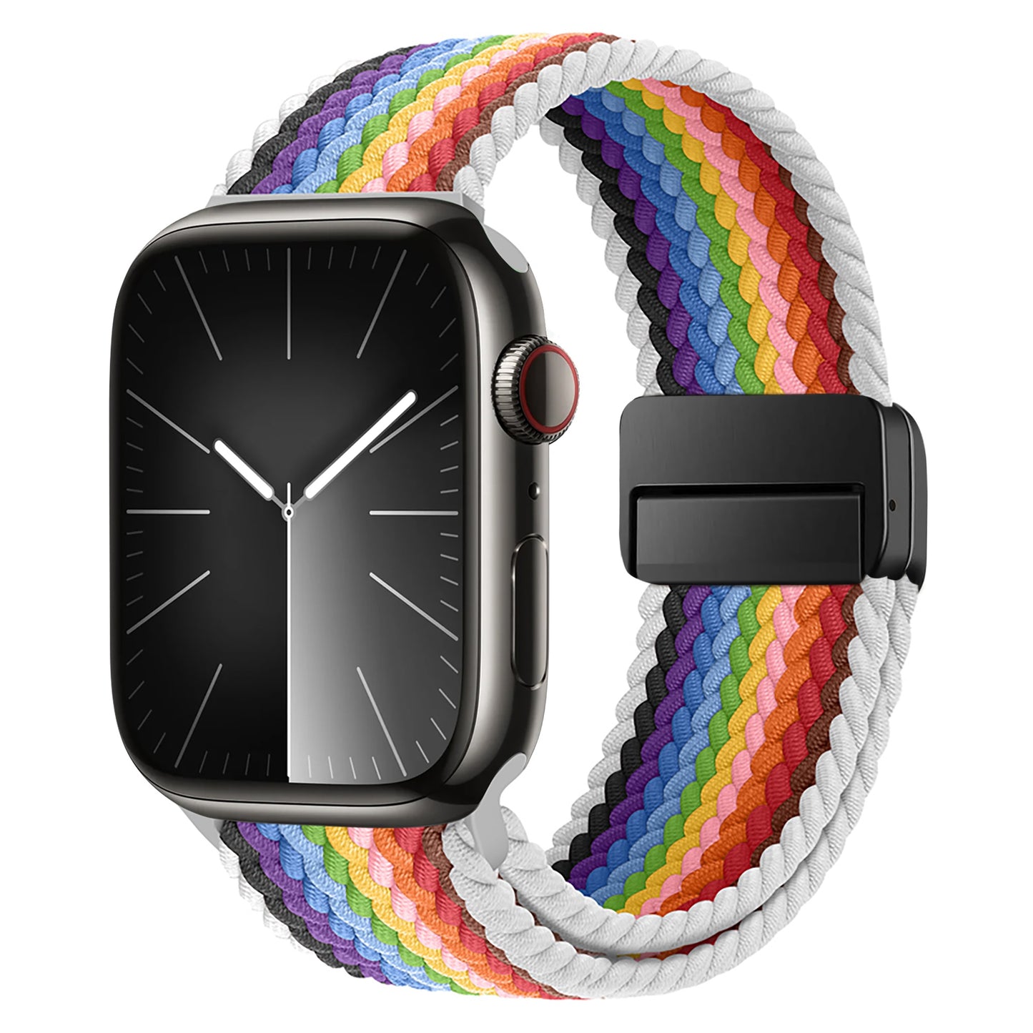 arktisband Geflochtenes Apple Watch Armband "Casual" Rainbow Edition