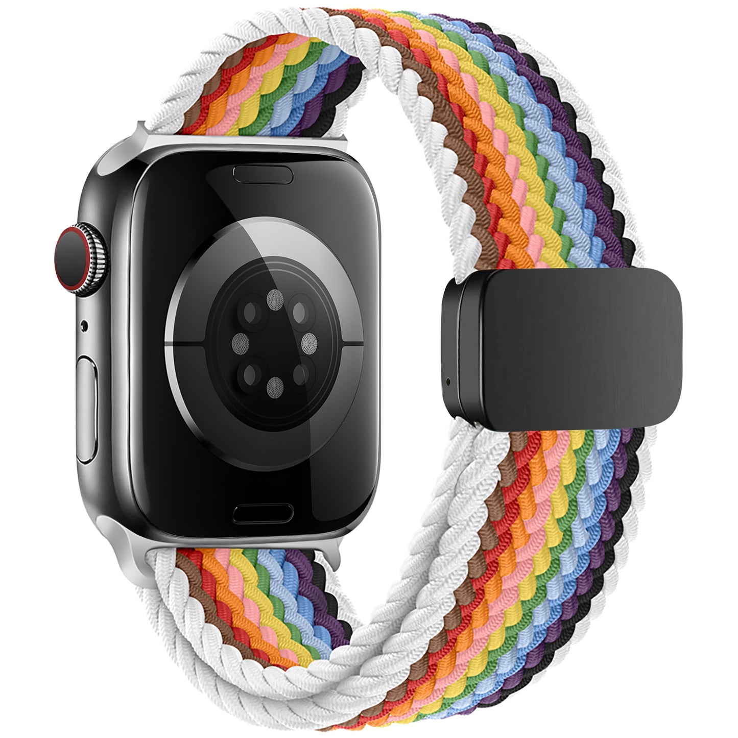 arktisband Geflochtenes Apple Watch Armband "Casual" Rainbow Edition