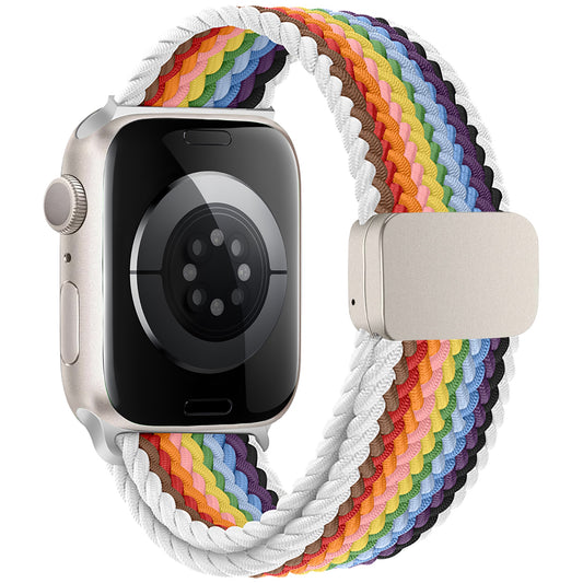 arktisband Geflochtenes Apple Watch Armband "Casual" Rainbow Edition