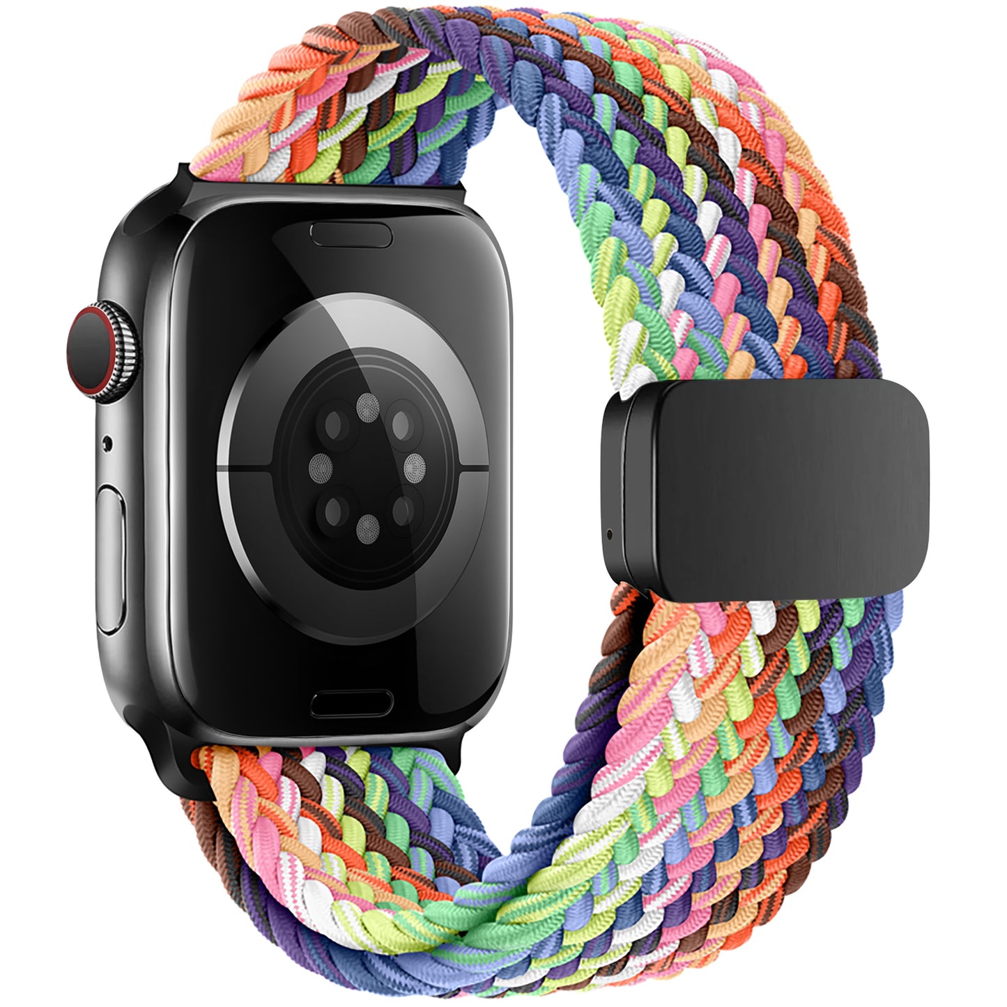 arktisband Geflochtenes Apple Watch Armband "Casual" Rainbow Edition