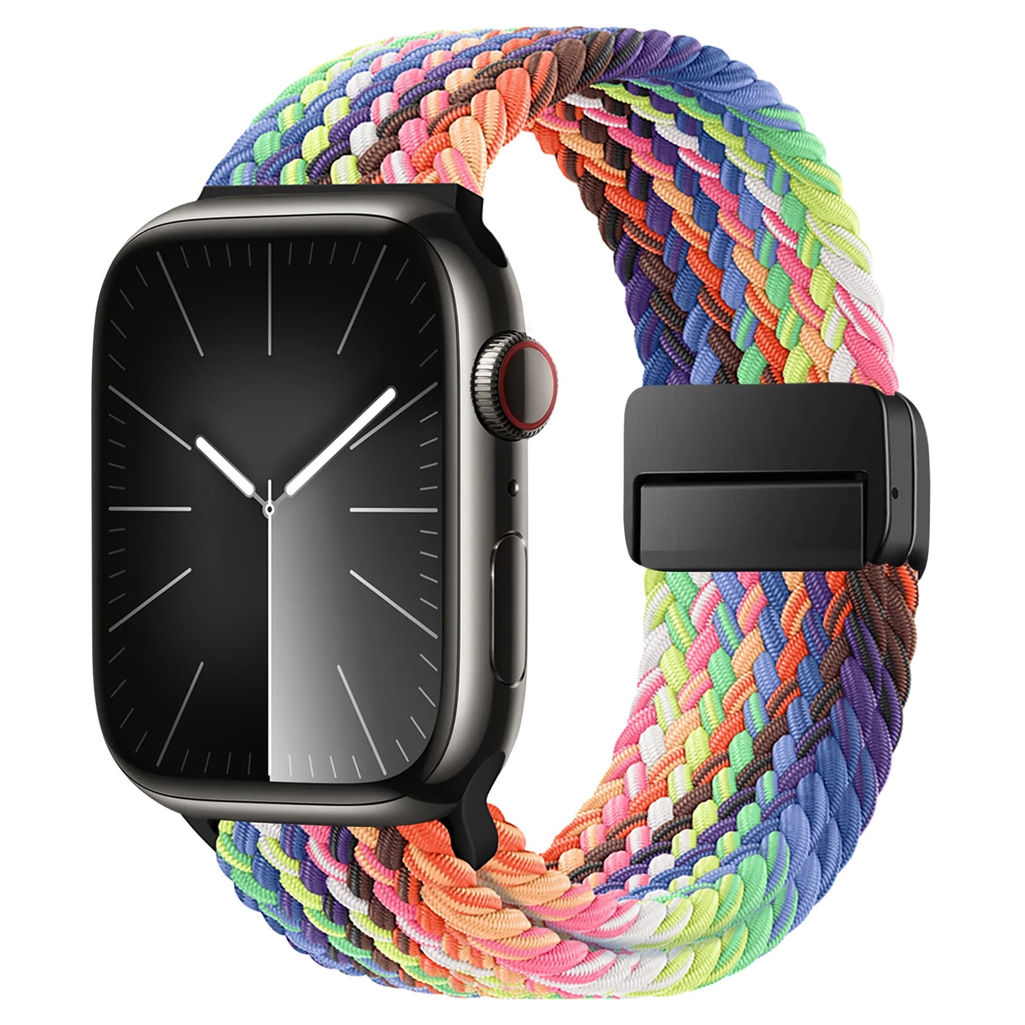 arktisband Geflochtenes Apple Watch Armband "Casual" Rainbow Edition