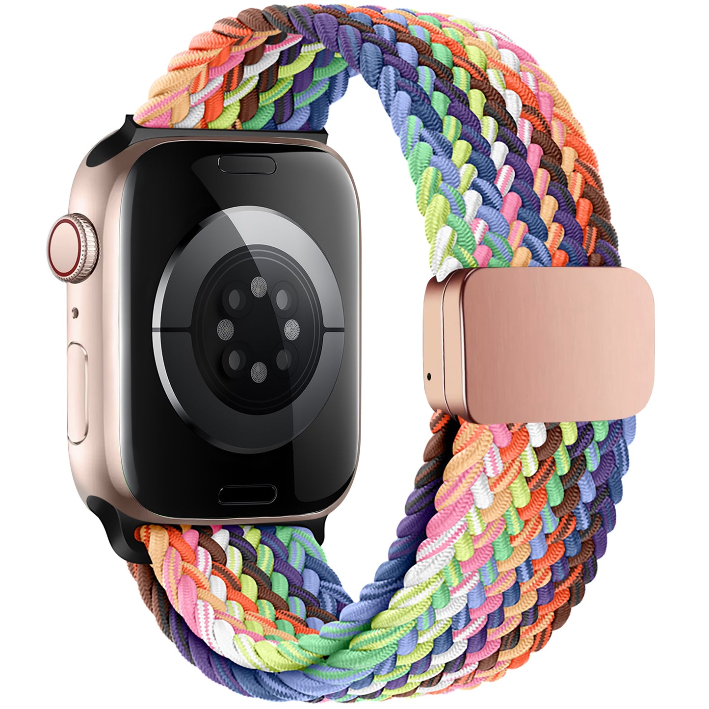 arktisband Geflochtenes Apple Watch Armband "Casual" Rainbow Edition