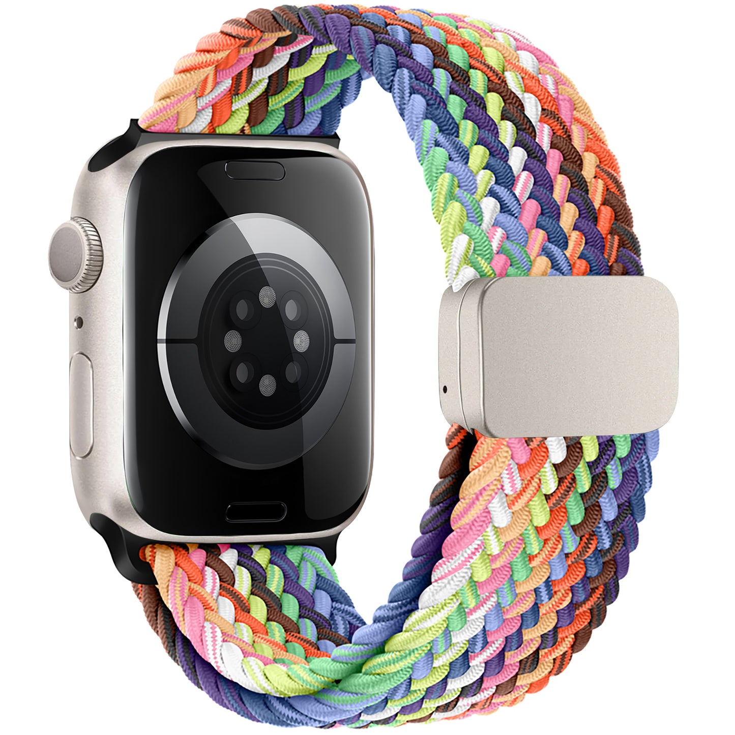 arktisband Geflochtenes Apple Watch Armband "Casual" Rainbow Edition