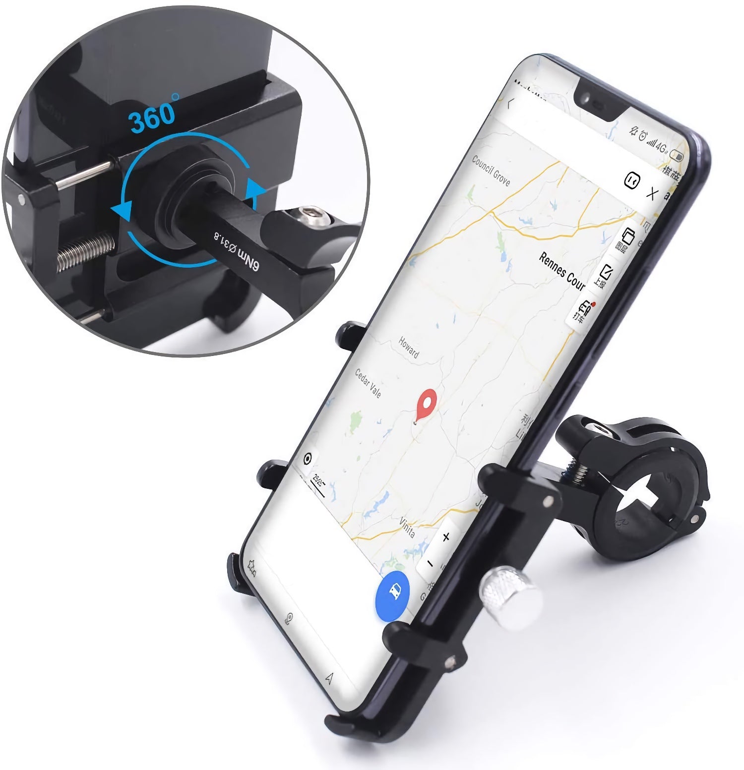  Universal - Fahrrad - Velo - Halterung für Smartphones &  iPhones bis 15,2 cm (6)